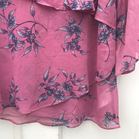 NWT Motherhood Maternity Sheer Ruffle Blouse M - Picture 4 of 8